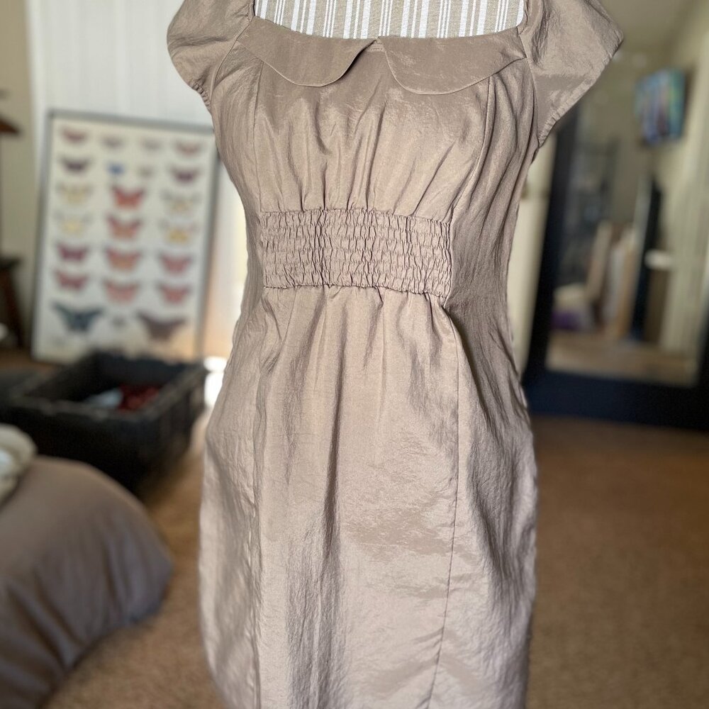 Maeve Anthropologie Cap Sleeved Smocked Dress Sz 6
